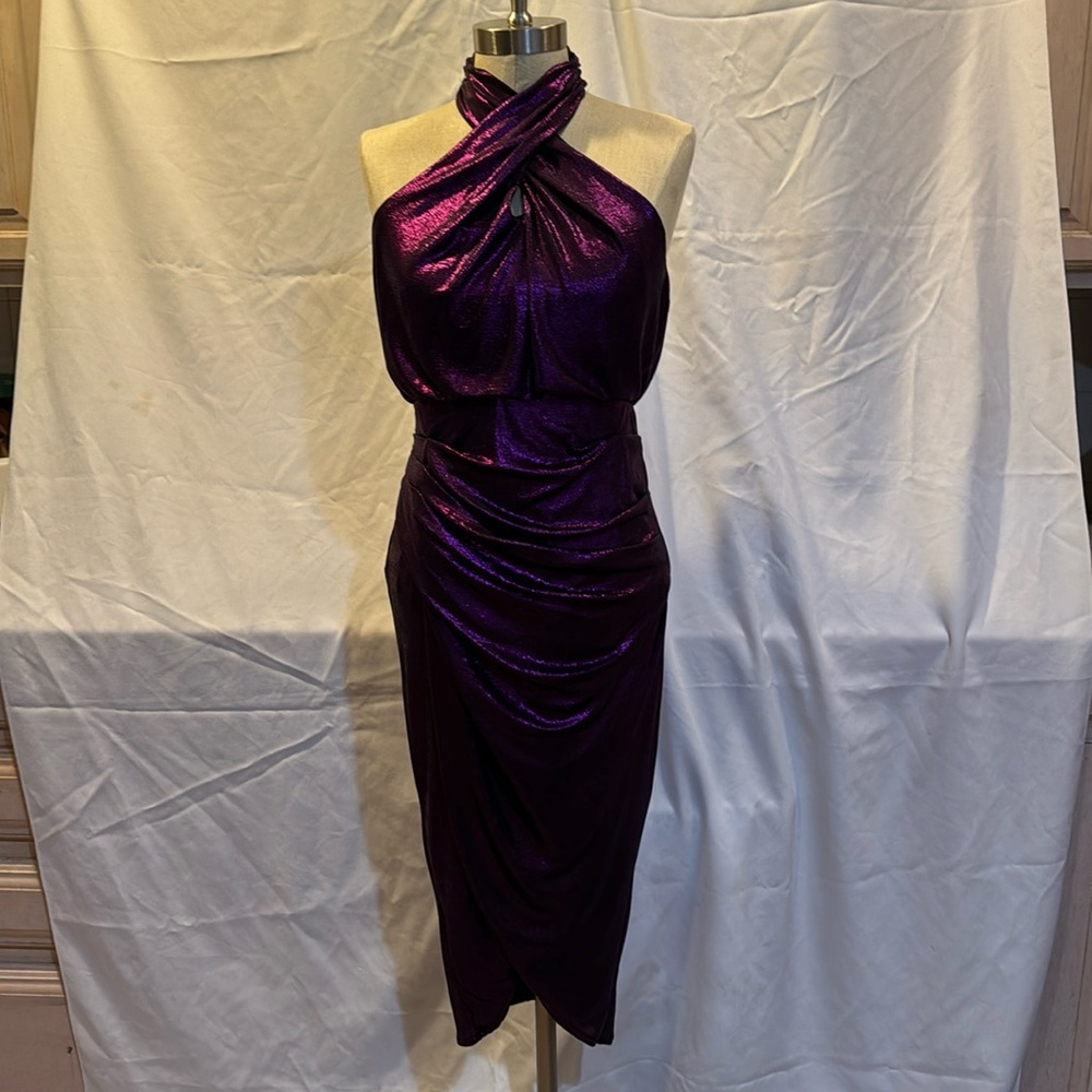 DO+BE purple sparkly maxi dress sz medium
